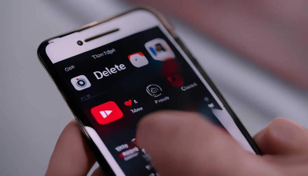 delete YouTube channel on iOS